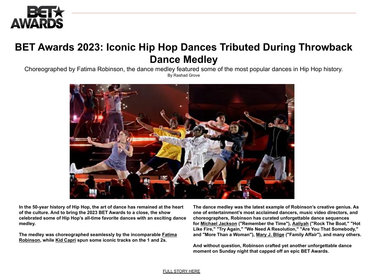 BET Awards masthead
